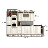 Bucatarie LEEA ART FRONT MDF ROSA 340A ST. K002 / decor 213
